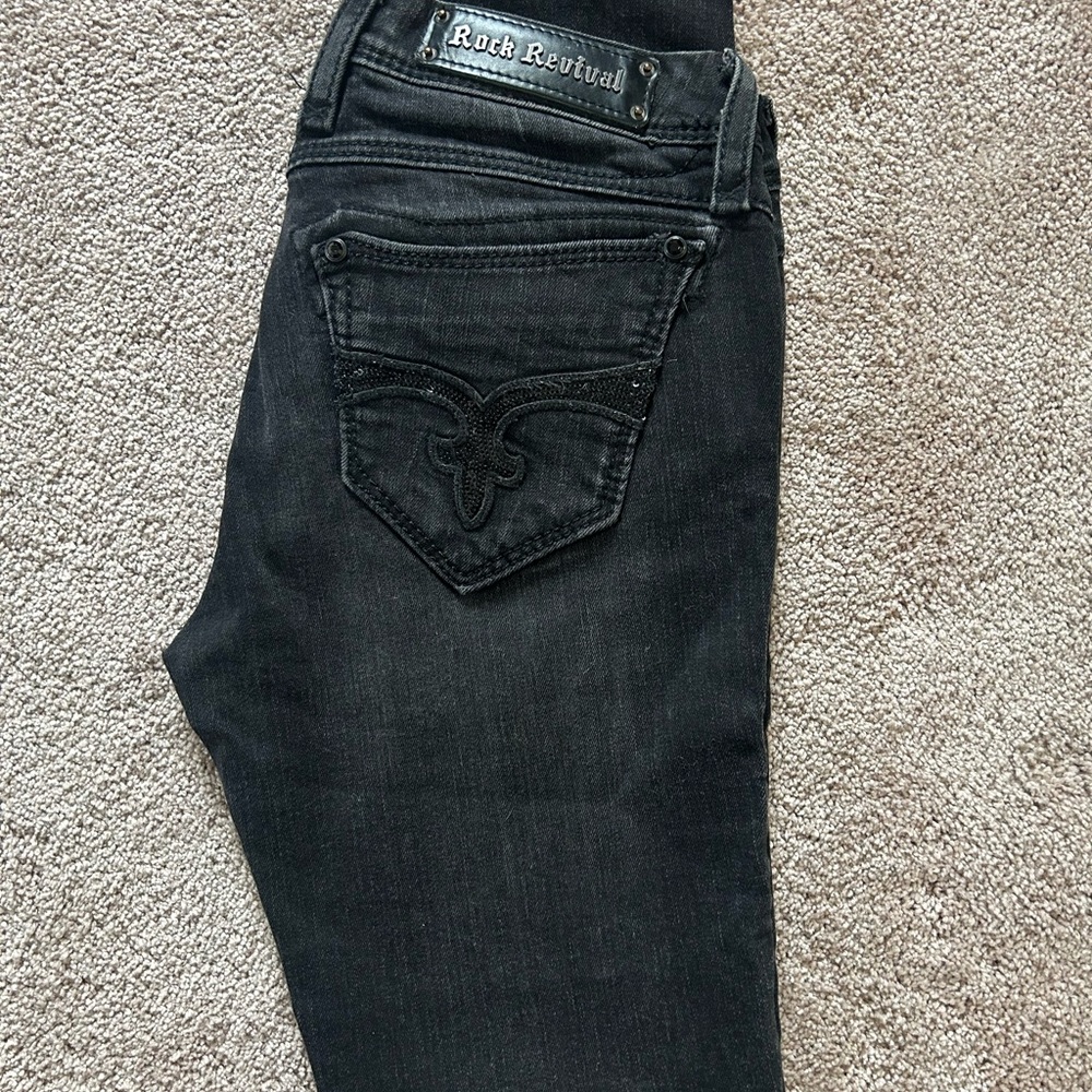 🔥Rock Revival Black Women’s Jeans🔥 - Picture 2 of 9